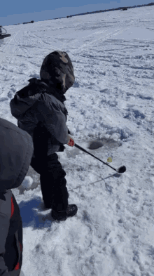 Children Golfing In The Snow GIF - Snow Children Golfing GIFs