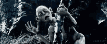 gollum shook lord of the rings shock scared