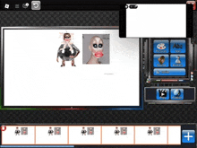 a computer screen shows a picture of a cartoon character with a large mouth