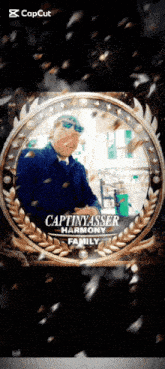a picture of a man with the name captinyasser harmony on the bottom