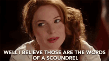 Well I Believe Those Are The Words Of A Scoundrel GIF - I Believe Those Are The Words Ofa Scoundrel Rebecca Ferguson GIFs