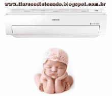 baby baby sleeping air conditioner air conditioning ar condicionado