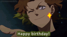 a picture of a man with a star on his ear and the words happy birthday