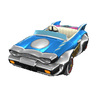 Blue Badwagon Kart Sticker - Blue Badwagon Kart Mario Kart Stickers