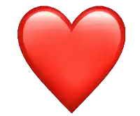 a red heart on a white background with a gradient in the middle