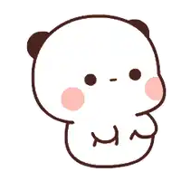 a white panda bear with brown ears and a pink cheek is sitting on a white surface .