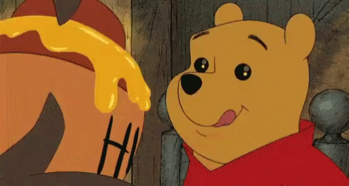 Hot honey with winnie the pooh GIF