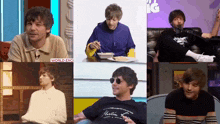 a collage of images of a man with the word world exci on the top left