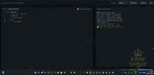 a screenshot of a computer screen with a crown on the bottom right corner .