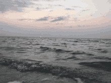 sunset ocean sea waves scenery