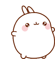 Happy Molang Sticker - Happy Molang Excited Stickers
