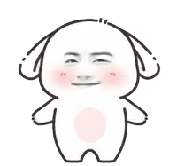 a cartoon drawing of a rabbit with a man 's face on it