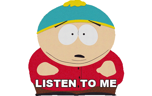 Listen To Me Eric Cartman Sticker - Listen To Me Eric Cartman South Park Cupid Ye Stickers