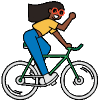 Inviting You Out For A Bike Ride Sticker - Lets Go Outside Saying Hello Waving Stickers