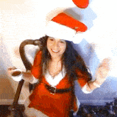 Christmas Woman Waving GIF - Christmas Woman Waving Christmas Cookies GIFs