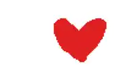 a pixel art of a broken heart with a crack in it