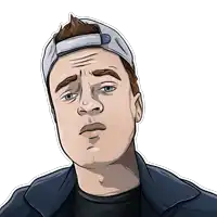 a cartoon of a man wearing a hat and a jacket