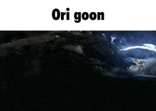 a video game scene with the words ori goon on the bottom