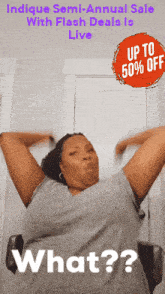 an advertisement for indique semi-annual sale with flash deals