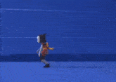 a cartoon character 's hands are reaching out towards each other