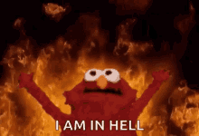 I Am In Hell Elmo GIF
