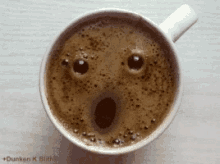 coffee wink shocked winking coffee cup