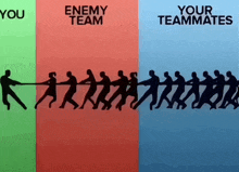 a poster that says enemy team your teammates
