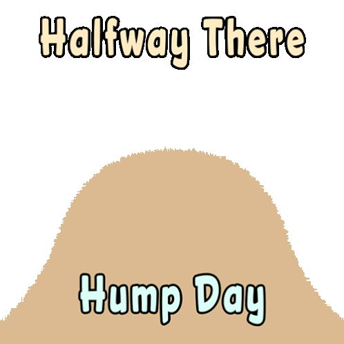 Halfway There Hump Day Wednesday Is Hump Day Sticker - Halfway There Hump Day Hump Day Wednesday Is Hump Day Stickers