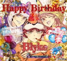 a birthday card for blyke with a boy wearing a dog hat