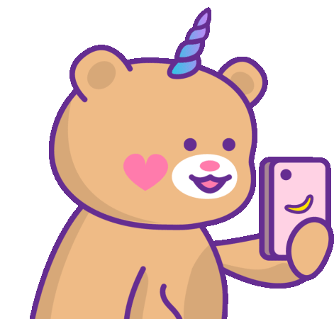 Bear Kawaii Sticker - Bear Kawaii Selfie Stickers