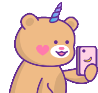 Bear Kawaii Sticker - Bear Kawaii Selfie Stickers
