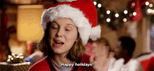 Millie Bobby Brown Happy Holidays GIF - Millie Bobby Brown Happy Holidays El GIFs