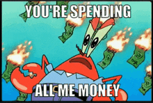 Mr Krabs Angry Money GIF