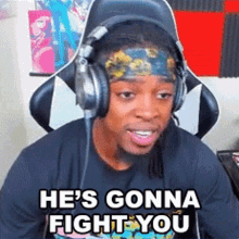 Hes Gonna Fight You The Black Mastadonte GIF - Hes Gonna Fight You The Black Mastadonte He Will Attack You GIFs