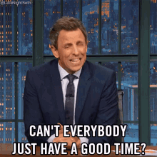 What'S The Matter GIF - Seth Meyers Cant Everybody Just Have A Good Time Sad GIFs
