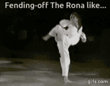 fending off the rona kick taekwondo kick out fight