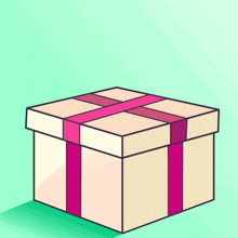 a cartoon illustration of a mouse in a box