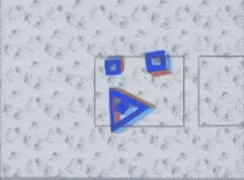 a drawing of a blue circle with the letter o in it
