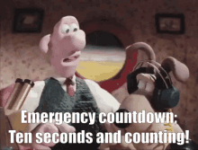 Wallace And Gromit Emergency Countdown Ten Seconds And Counting GIF - Wallace And Gromit Emergency Countdown Ten Seconds And Counting Emergency Countdown GIFs