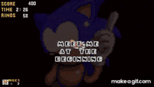 Sonic Meetmeatthebeginning GIF - Sonic Meetmeatthebeginning Fingerwag GIFs
