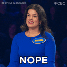Nope Melissa GIF - Nope Melissa Family Feud Canada GIFs