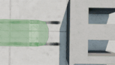 a computer generated image of a car with a green umbrella covering it