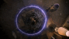 a purple circle with a lightning bolt in the middle