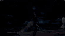a person holding a sword in a video game