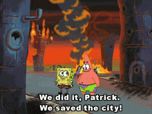 Spongebob Saved The City GIF - Spongebob Saved The City Spongebob Squarepants GIFs