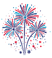 a bunch of red white and blue fireworks exploding in the sky