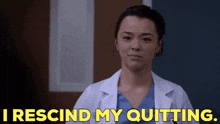 Greys Anatomy Mika Yasuda GIF - Greys Anatomy Mika Yasuda I Rescind My Quitting GIFs