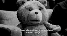 Ted You Never Should Have Trusted Me GIF - Ted You Never Should Have Trusted Me Im On Drugs GIFs