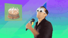 happy birthday breaking news cake reporter celebrate
