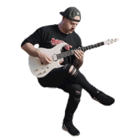 Playing Guitar Jared Dines Sticker